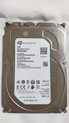 【動作確認済】Seagate HDD4TB ST4000DM004-2CV104のサムネイル