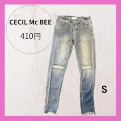 CECIL McBEE スキニーデニム ダメージ加工 S
