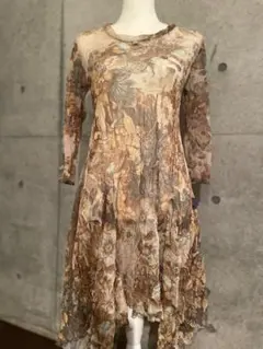 double jeu 総柄五分袖チュニック