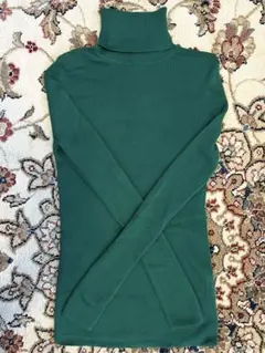 UNIQLOハイネックニットM　greenウール100%