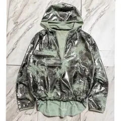 2021s/s nike PUコーティング シルバー 銀色 アノラックパーカー