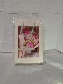 ❤️ソープフラワー LED ライト付 バラ カーネーションドライフラワーピンク系