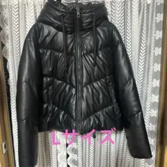 ZARA フェイクレザー風撥水加工ウィンドプルーフキルティング 