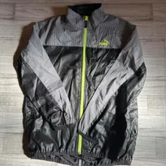 【プーマ】PUMA ブラック　ウィンドブレーカー　チェック柄　160