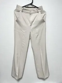 センタープレスフレアパンツ　パンツ　スラックス　GRL　ホワイト　春　夏　春服
