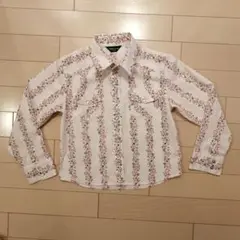 コムサイズム　120　花柄　長袖シャツ
