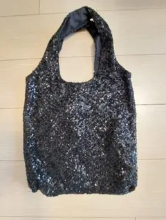 RELUME スパンコールトートバッグ ブラック