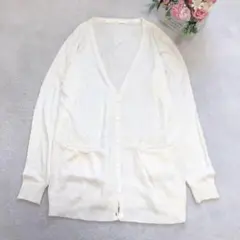 エモダ 長袖ニットカーディガン レディース トップス シンプル 薄手 ベーシック