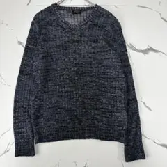 EPOCAUOMO✨サマーニット　Vネック　ストレッチ　模様　麻ミックスカラーのサムネイル