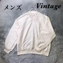 Vintage ヴィンテージ 長袖プルオーバー Ｖネック ゆったり メンズ 薄手