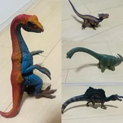 シュライヒ　4体セット　恐竜　ブラキオサウルス　テリジノサウルスなど