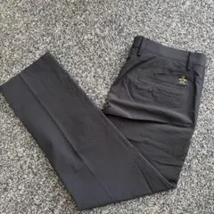 マンシングウェア　シアサッカー　ストレッチ　パンツ　ゴルフウェア　ネイビー　88