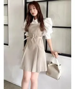 dazzlin レイヤードシャツミニワンピース