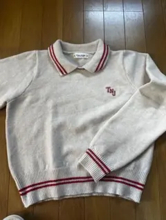 お値下げ中　TINA:JOJUN 配色ライン入り 襟付きニットプルオーバー