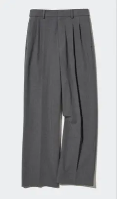 ユニクロ　　グレー ワイドレッグ パンツ　ＸＬ