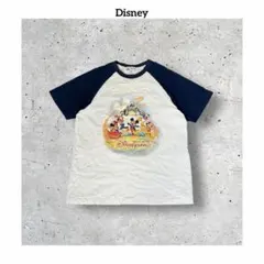 香港 Disney ディズニー ミッキーフレンズ 配色 半袖 ラグラン Tシャツ