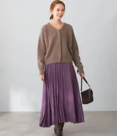 ※説明必読　新品　タグ付き　アーバンリサーチ　ロングプリーツスカート パープル