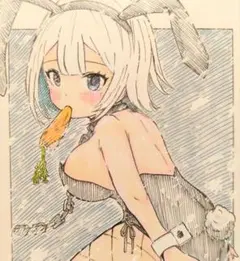 【Usagi】オリジナル 手描き アナログイラスト はぴねすてら