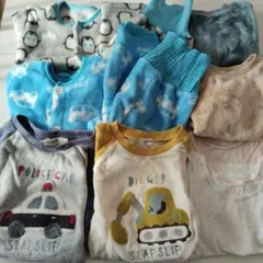 双子パジャマ・スウェット男の子90と95 まとめ売り８点+オマケ4点