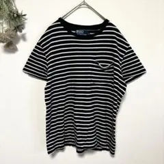 ラルフローレン｜ヴィンテージボーダーTシャツ｜90s｜00s｜胸ポケ｜ストレッチのサムネイル