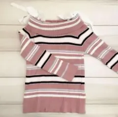 オフショルダーニットトップス