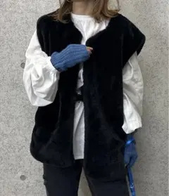 mi via loca フェイクファーノーカラージレ