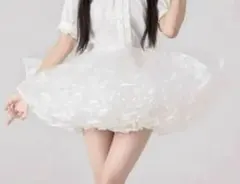 コスプレ メイド ロリータ/ ショート丈 ふわふわパニエ