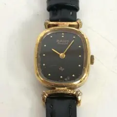 RADO ラドー 腕時計 レディース クオーツ ヴィンテージ オーバル 金 黒のサムネイル