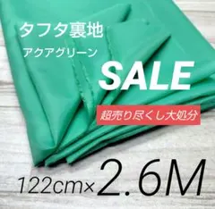 iwe5645⭐️Pe上タフタ裏地◆薄手・アクアグリーン・122cm×230cm