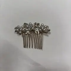 パールとクリスタルのヘアコーム