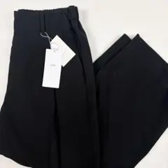 b1710✨新品タグ付き✨【Lui's】ワイドストレートパンツ　ブラック　Mのサムネイル
