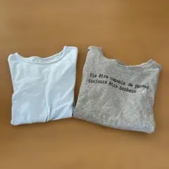 長袖Tシャツ 2枚セット 水色 ＸＬ、グレーＬの2枚セット