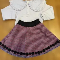 アナスイミニ　シャツ　スカート　セーラー　ロゴ