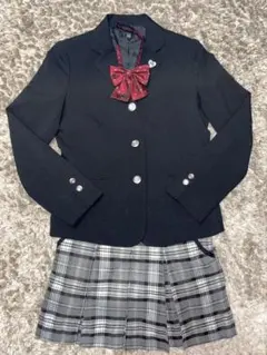 女の子 式服セット（ブレザー、スカート、リボン）