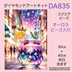DA835★ダイヤモンドアートキット★スクエアビーズ★オーロラビーズ入り