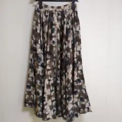MELANGE 染柄風ロングスカート