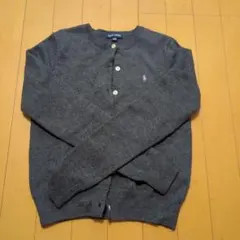 ラルフローレン グレー ボタン付きカーディガン
