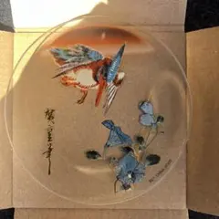 一番くじ　歌川一門　E賞　歌川広重 小鳥のガラス小皿