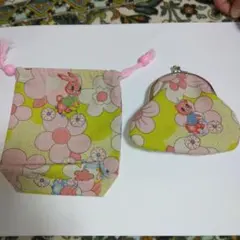 がま口　巾着袋　ハンドメイド