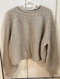 earth music&ecology ベージュ長袖ニット