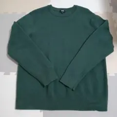 UNIQLO ダークグリーン クルーネックニット L
