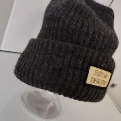 USA製 Stussy ニット帽 グレー
