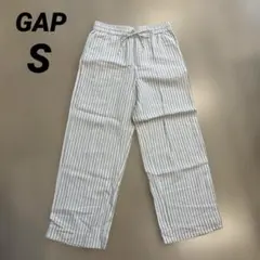 GAP ワイドパンツ　イージーパンツ　ストライプ　S