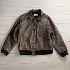 00s Calvin Klein レザーアウター Lサイズ ブラウン