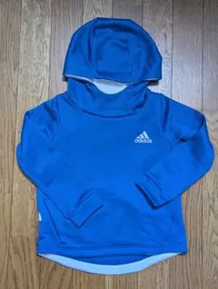 美品★adidas フード付きパーカー 青　110