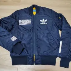 Adidas MA-1 ジャケット ネイビー adidas アディダス MA-1 ジャケット 紺 Mサイズ - メルカリ