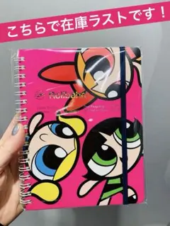 ロフト限定　パワーパフガールズ ロルバーン ポケット付きメモL ピンク