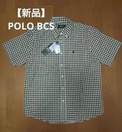 【新品】POLO BCS　シャツ　チェック　ポロ　麻混のサムネイル