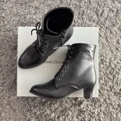 ブラックレースアップブーツ 24.0cm