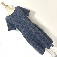 ⭐︎ Sally Scott サリースコット 綿混 リーフ柄ジャガードワンピースのサムネイル